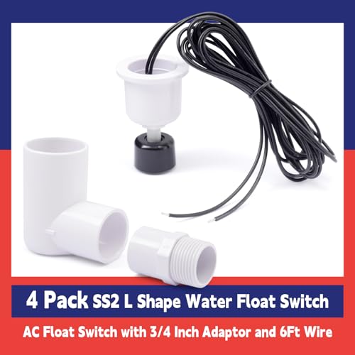 4 Pack SS2 L Shape Water Float Switch AC Float Switch - Image 3