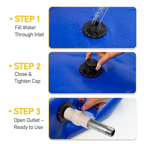240L/63.4 Gal Large Capacity Collapsible Water Storage Bladder - Image 5