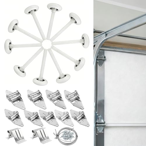 Garage Door Rollers 10 Pack Hardware Kit, 7 ft Door, White Nylon - Image 2