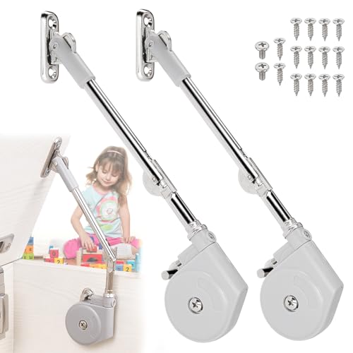 HBL' 2 Pack | Tension Adjustable Soft Close Hinges for Toy Boxes - Image 2