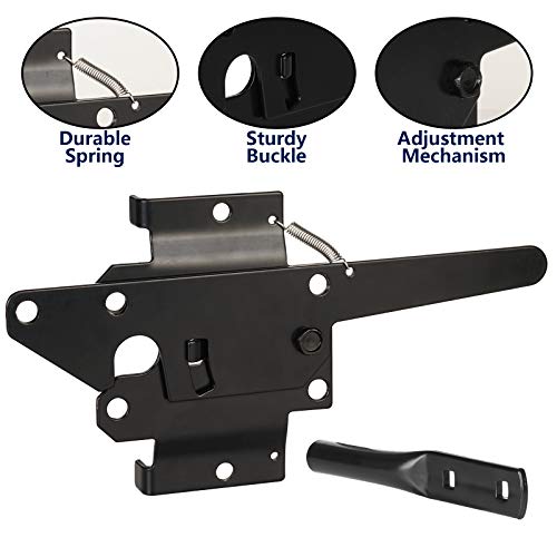 Post Mount Gate Latch for Wooden Fence, Self Locking Gate - Image 5