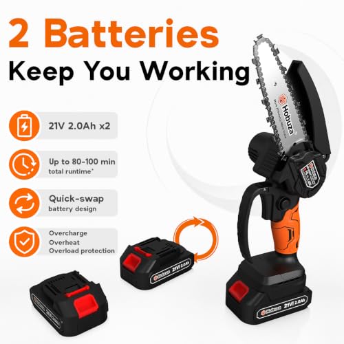HOBUZA 6 Inch Brushless Mini Chainsaw, Lightweight - Image 5