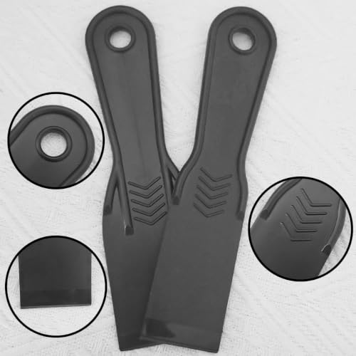 6 Pcs Plastic Putty Knife, Black Knife Scraper Flexible Putty - Image 5