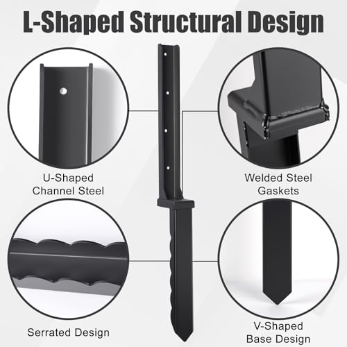 4 Pcs 30" Tall Fence Post Repair Kit - Image 4