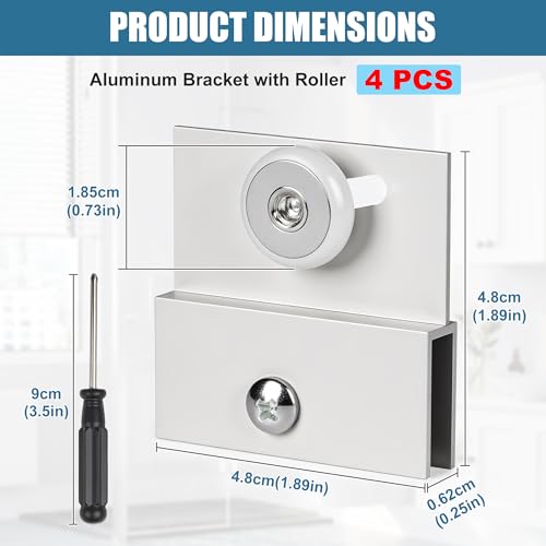 4 Pcs Shower Door Rollers,M 6054 Sliding Glass Door - Image 3