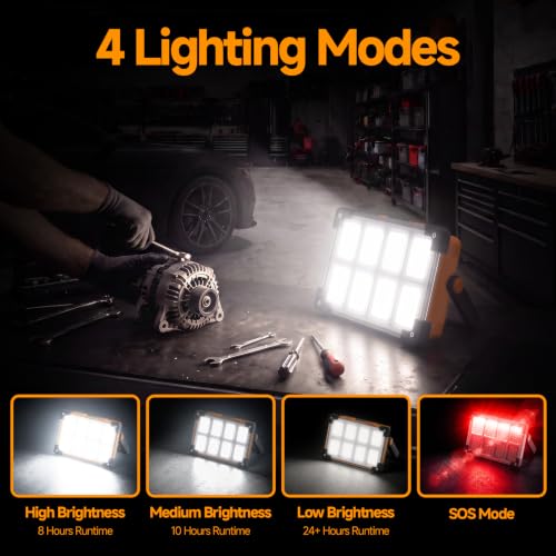Rechargeable LED Work Light with Removable Battery, 144 LED Flood - Image 5