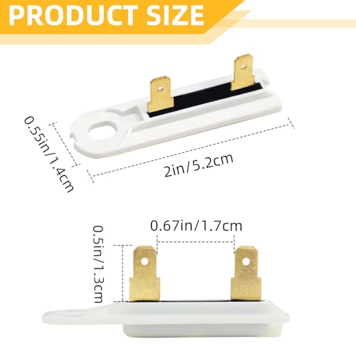 3 Pack Dryer Thermal Fuse, WP3392519 Universal Replacement - Image 3