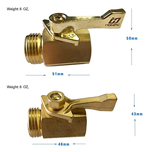 Super Heavy Duty 3/4" Brass Shut Off Valve Garden Hose Shut Off - Image 4
