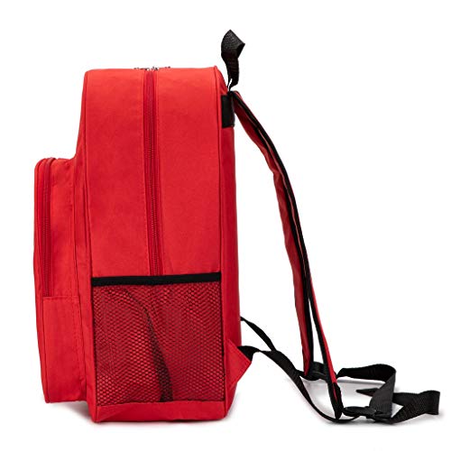 Red Emergency First Aid Bag Backpack Empty Medical | Travel Essentials - Image 5