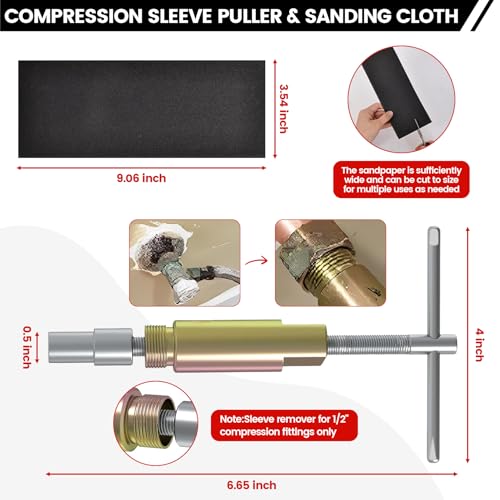 6 Pcs Plumbing Tools Kit with Angle Stop Wrench & | Hand Tools - Image 4