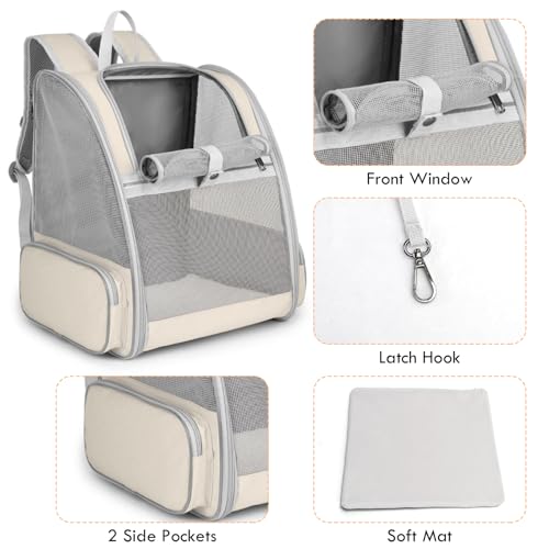 Cat Backpack, Small Dog Carrier Backpack with Ventilated Mesh - Image 3