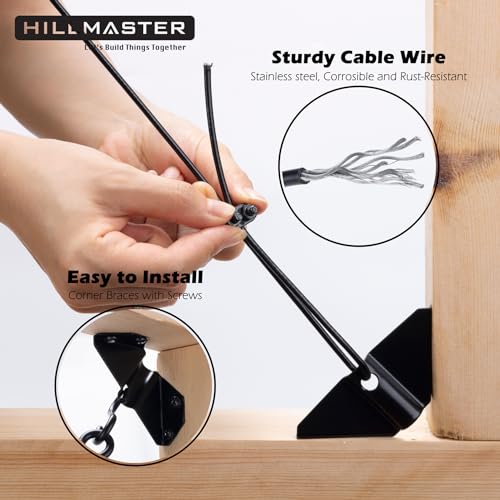 HILLMASTER Durable Anti Sag Gate Kit for Wooden Fence | Home Repair - Image 4