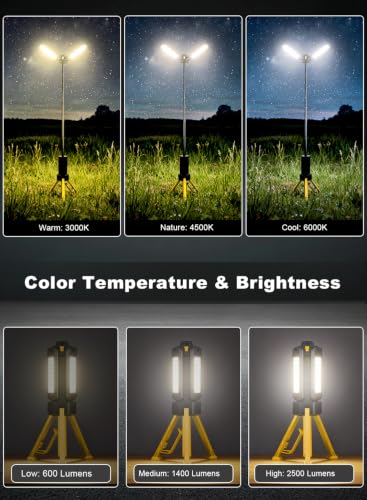 15000mAh Rechargeable Telescopic Camping Light, Portable - Image 5