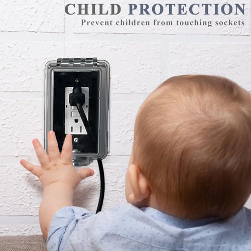 Universal Weatherproof Electrical Outlet Cover with Lock, Baby - Image 5