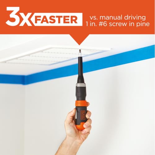 BLACK+DECKER Cordless Screwdriver, Alkaline (BCF601AA) - Image 6