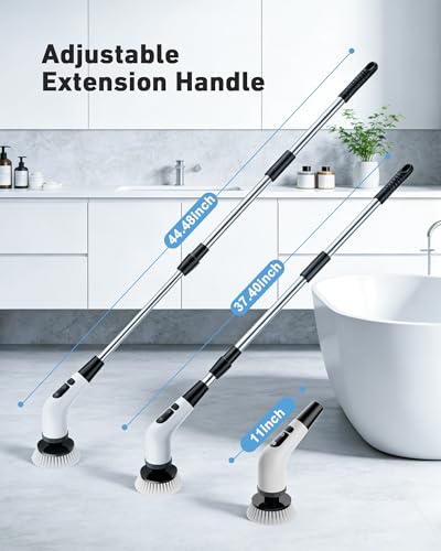 Electric Spin Scrubber, Shower Scrubber with Long Handle - Image 3