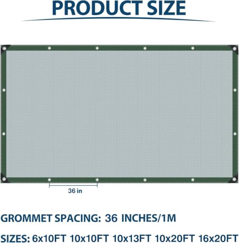 Tarp Waterproof 10x20FT Multi-Purpose Green Poly Tarps Cover 8Mil - Image 6