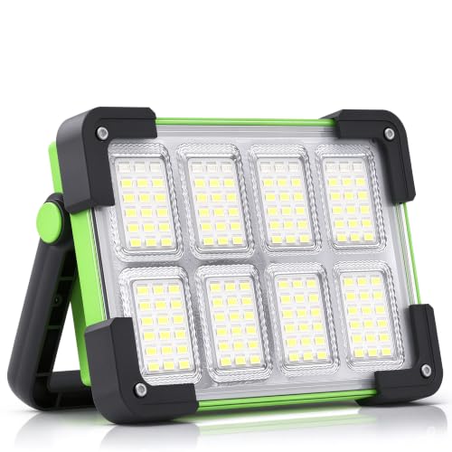 120W Solar Rechargeable 144 LED Work Light, 10000LM Flood Light - Image 2
