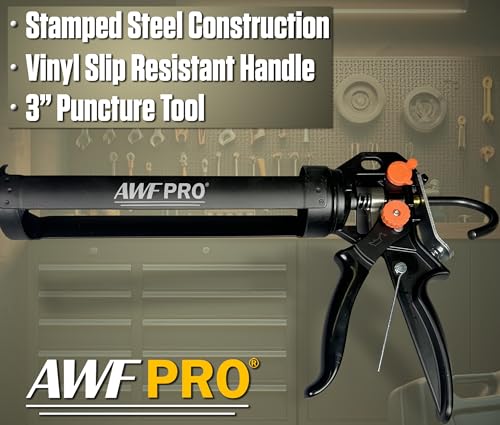 AWF PRO 10 oz Dual Thrust Caulk Gun, 25:1 or 12:1 Thrust Ratio - Image 6
