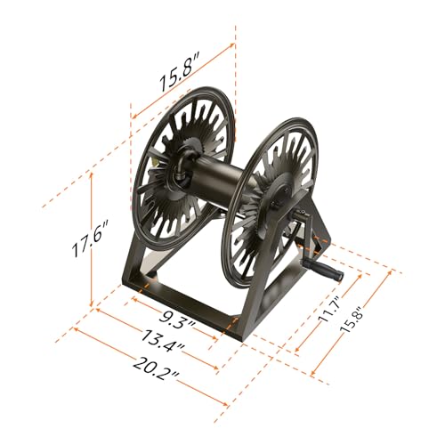 Wall/Floor Mount Hose Reel, Holds 200-Feet of 5/8-Inch Hose - Image 4