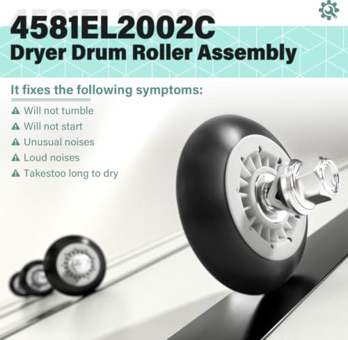 Upgraded Dryer Repair Kit Dryer Roller Kit for LG Kenmore Dryers - Image 5