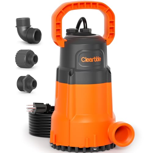 1 HP Submersible Utility Water Pump, 4500 GPH Sump Pump - Image 2