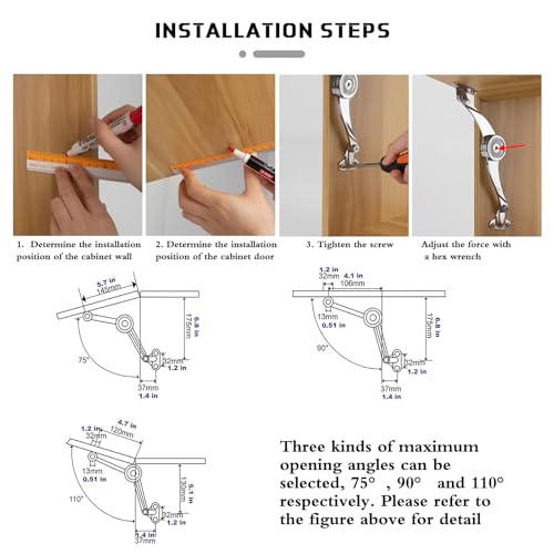 4 Pcs Heavy Duty Soft Close Lid Support Hinges | Hand Tools - Image 7