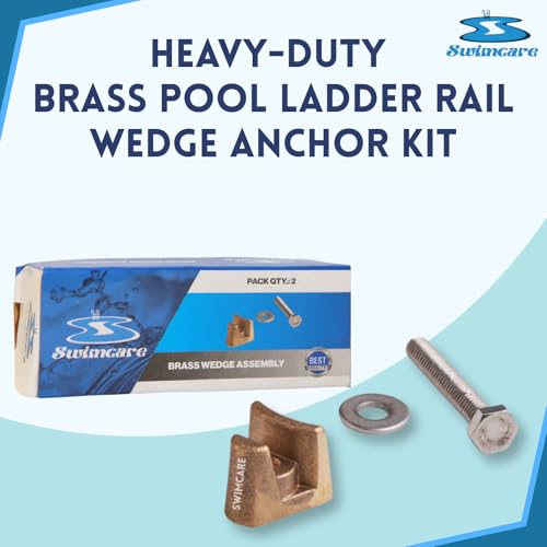 Brass Pool Ladder Rail Wedge Anchor Kit (2 Pack) – 1.06" x - Image 6