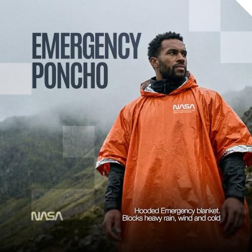 NASA Emergency Poncho – Anti-Tear Mylar™ Blanket (4-Pack, Solar - Image 3