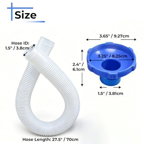 Pool Skimmer Hose Kit 1.5" x 27.6" for Above Ground Pool Skimmer - Image 3