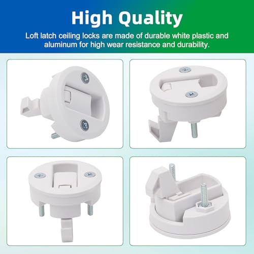 36-62 Telescoping Attic Ladder Latch, Flush Pull Latch - Image 4