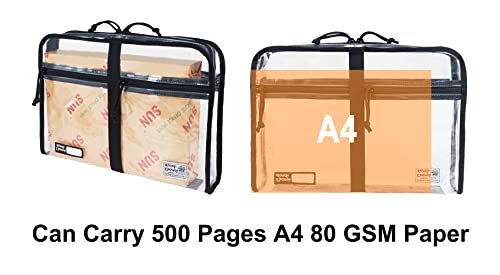 Rough Enough Clear Plastic File Folder, A4 Document Bag - Image 5