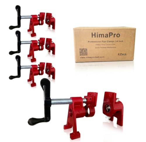 3/4" H-Style Professional Pipe Clamp Set, 4-Pack - Image 7