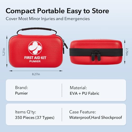 PUMIER First Aid Kit for Car Home Travel Camping 350pcs - Image 6