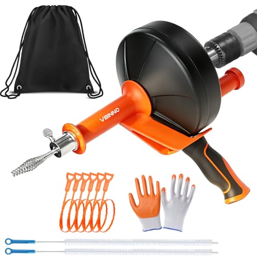 Drain Auger 25Ft, Drain Snake Auger Kit With Drill Adapter - Image 2