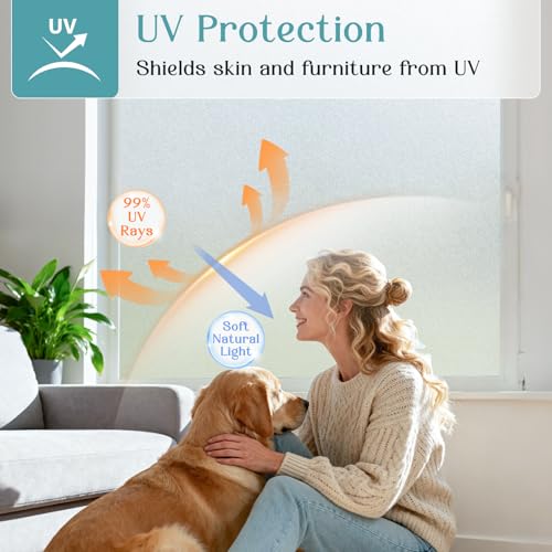 Haton Frosted Window Privacy Film with Tools, Static Cling - Image 7