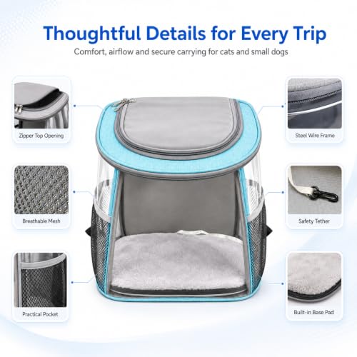 Pet Backpack Carrier for Cats and Small Dogs, Under 13.2 lbs - Image 7