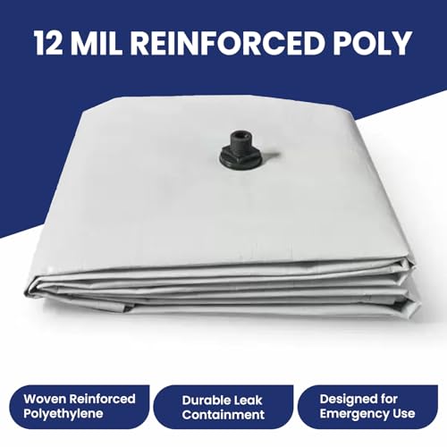 Tarps Now 5x5 ft Leak Diverter Tarp & Roof Rain Diverter – 12 Mil - Image 3