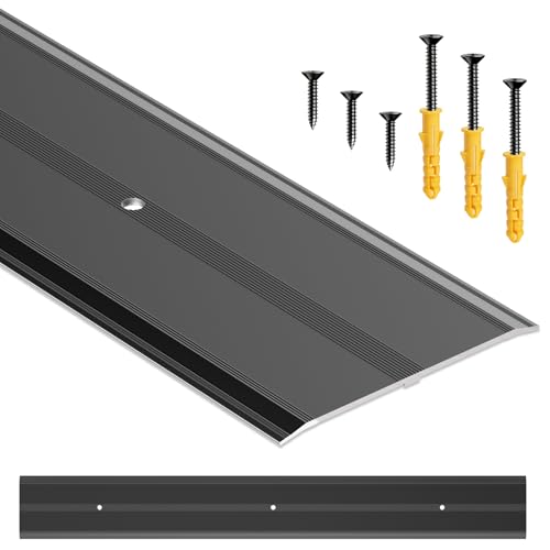 4"W 0.1"H 36"L Flat Profile Aluminum Door Threshold, Metal - Image 2
