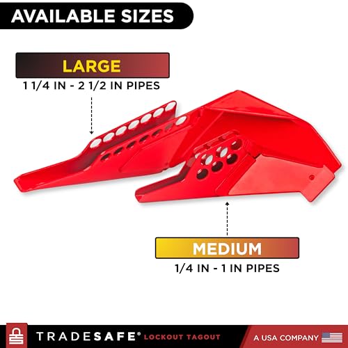 TRADESAFE Ball Valve Lockout Device for 1/4 inch to 1 inch Pipe - Image 6