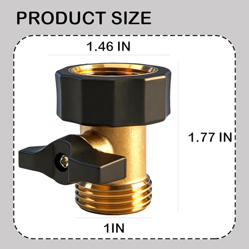 Garden Hose Shut Off Valve, 4 Pack 3/4 Inch Heavy Duty Brass - Image 4