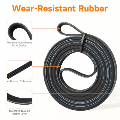 Dryer Repair Kit with Drum Rollers Idler Pulley and Drive - Image 6