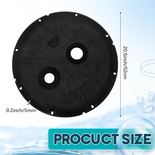 Two Round Holes Sump Pump Cover, Septic Tank Lid, 20.5 Inch - Image 3