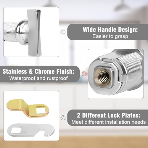 1-1/8" 3Pcs RV Locks for Storage Door, Compartment Door - Image 6