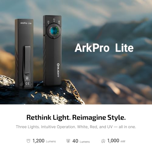 OLIGHT ArkPro Lite EDC Pocket Flashlight Rechargeable with UV - Image 3