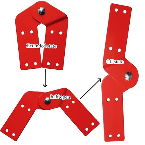 2Pcs Attic Ladder Hinge Aluminum Herringbone Folding - Image 4