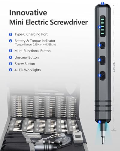 Mini Electric Screwdriver Set 140-IN-1: Small Electric | Hand Tools - Image 3