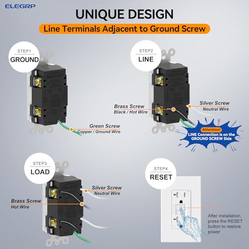 ELEGRP Outdoor GFCI Outlet with in Use Cover and Box Kit, 1 Gang - Image 7