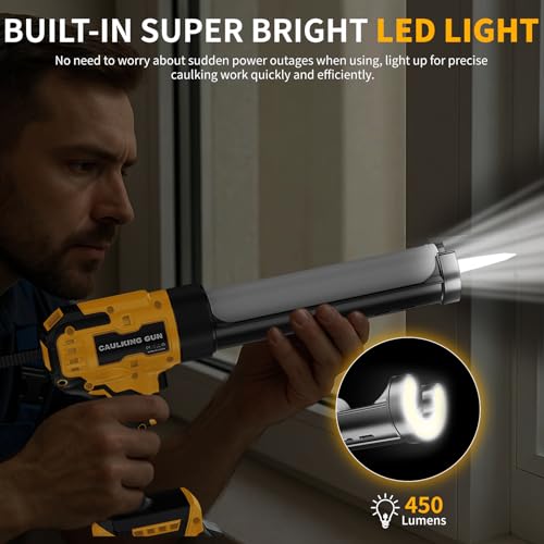 Cordless Caulking Gun Compatible with Dewalt 20V Max | Caulking Tools - Image 6