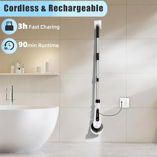 Electric Spin Scrubber, Full Body Waterproof Cordless - Image 7